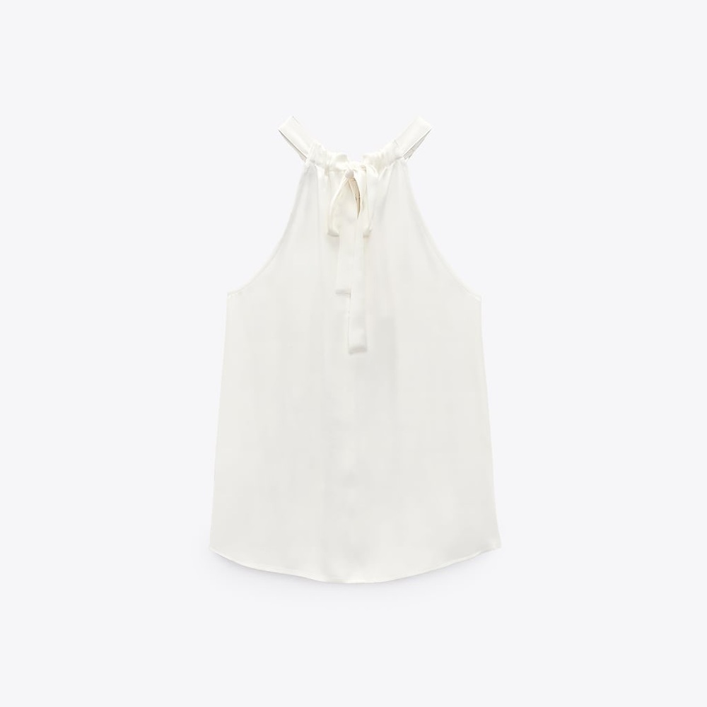 ZARA. Satin halter top - Picture 3 of 3